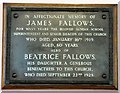 SJ9391 : A tribute to James and Beatrice Fallows by Gerald England