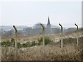 SJ8146 : St Luke's Church, Silverdale from Gorsty Bank by Jonathan Hutchins