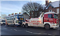 SP2965 : Broken-down bus about to be recovered, Emscote Road, Portobello, Warwick by Robin Stott