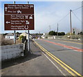 SN4201 : Brown directions sign, Dan Lan Road, Pembrey by Jaggery