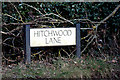 TL1824 : Hitchwood Lane sign by Geographer