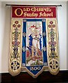 SJ9497 : Old Chapel Sunday School banner by Gerald England