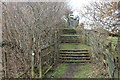 ST1295 : Rhymney Valley Ridgeway Walk steps by M J Roscoe