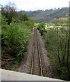 SO1804 : Single-track railway line near Cwm, Blaenau Gwent by Jaggery