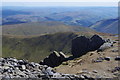 SH8622 : Summit area of Aran Fawddwy and extensive view south by Andrew Hill