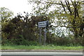 TM2241 : Roadsign on the A1156 Felixstowe Road by Geographer