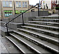 ST1599 : Steps up to the Miners' Heads public artwork, Hanbury Square, Bargoed by Jaggery