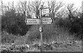 ST8379 : Signpost, The Gibb, nr Castle Combe, Wiltshire 2013 (set of 2 images) by Ray Bird