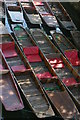 SP5206 : Oxford: looking down into punts from Magdalen Bridge by Christopher Hilton