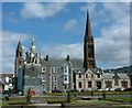 NS2059 : War Memorial and a glimpse of two churches by Gerald England