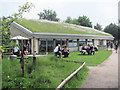 SP9313 : The flower-covered Visitor Centre at College Lake by Chris Reynolds