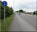 SO9233 : Walkers and cyclists blue sign alongside the A46 in Ashchurch by Jaggery