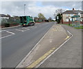 ST1596 : New Road bus stop and shelter, Tir-y-berth by Jaggery