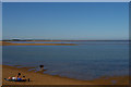 TM3743 : Shingle and lagoons at the mouth of the River Ore, Shingle Street by Christopher Hilton