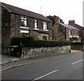 SJ3052 : Stone houses, Broughton Road, Moss near Wrexham by Jaggery