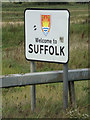 TM0932 : Welcome to Suffolk sign by Geographer