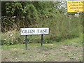 TL9226 : Green Lane sign by Geographer