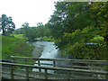 NY3605 : Beside the A591, Rydal Bridge by Robin Drayton