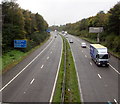 SS6699 : West along the M4 motorway, Morriston, Swansea by Jaggery