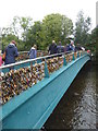 SK2168 : Bakewell - locks of love! by Chris Allen