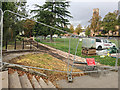 SP3165 : Footpath construction, Pump Room Gardens, Royal Leamington Spa by Robin Stott