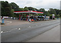 ST1888 : Esso filling station, Newport Road, Trethomas by Jaggery