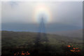 NT5432 : A Brocken Spectre at Eildon Mid Hill by Walter Baxter