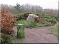 SJ2485 : Boundary stone and memorial stone on Thurstaston Common by John S Turner