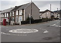 ST1494 : Penallta Road mini-roundabout, Ystrad Mynach by Jaggery