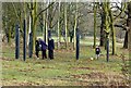 SE2812 : Yorkshire Sculpture Park, 'Six Mourners and The One Alone' by Alan Murray-Rust