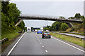 SH5769 : Bridge over the A55 near Glasinfryn by David Dixon