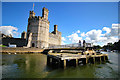 SH4762 : Passing below Caernarfon Castle by Jeff Buck