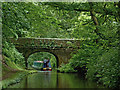 SJ7426 : Canal and Knighton Bridge in Staffordshire by Roger  D Kidd