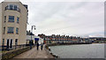 SZ0378 : Line of Swanage Pier Tramway along the seafront by Phil Champion