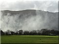 SO7842 : Smoke drifting in front of the Malvern Hills by Philip Halling