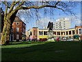 SO8554 : Cathedral Square viewed from in front of Worcester Cathedral by Philip Halling