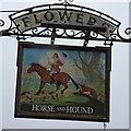 SP0937 : Horse and Hounds inn sign by Philip Halling