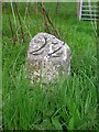 NS8305 : Old Milestone by the A76, near Ardoch Wood, Durisdeer parish by Milestone Society