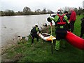 SO7515 : Canoeist launching in preparation for the Severn bore by Philip Halling