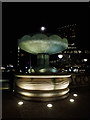 SK3587 : Fountain with full moon by Stephen Craven