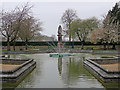 SK5737 : Memorial Gardens: a fountain and the Queen Empress by John Sutton