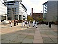 SJ8397 : Morris Dancers outside the Bridgewater Hall by Gerald England