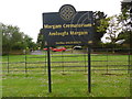 SS7986 : Margam Crematorium Sign Board (1) by David Hillas