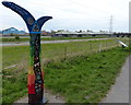 SJ3069 : Millennium milepost along the Wales Coast Path by Mat Fascione