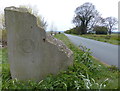 SJ3865 : Marker stone next to the Wales Coast Path by Mat Fascione