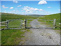 SD8825 : Gate on track at the top of Green's Clough by Humphrey Bolton