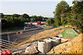 SU3716 : Romsey Road bridge works site, after bridge in position by Peter Facey