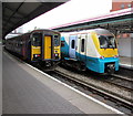 SS6593 : Two dmus in Swansea railway station by Jaggery