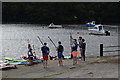 G2520 : Canoeists, Ballina by Kenneth  Allen