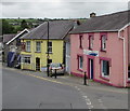 SN3040 : Pink and yellow alongside the B4571, Adpar, Ceredigion by Jaggery